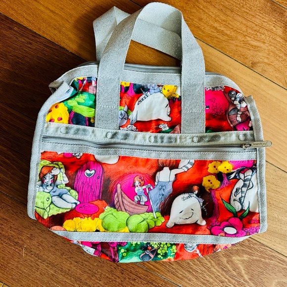 LeSportsac collab with French Artist FAFI Satchel Bag - Picture 2 of 7